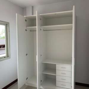 White Wooden Wardrobe with Storage