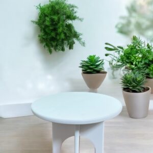 Minimalist Round Table - White